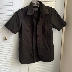 Black button up t shirt